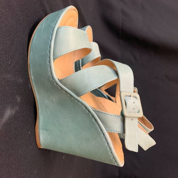 Born Crown Light Blue Wedges - Picture 2 of 5